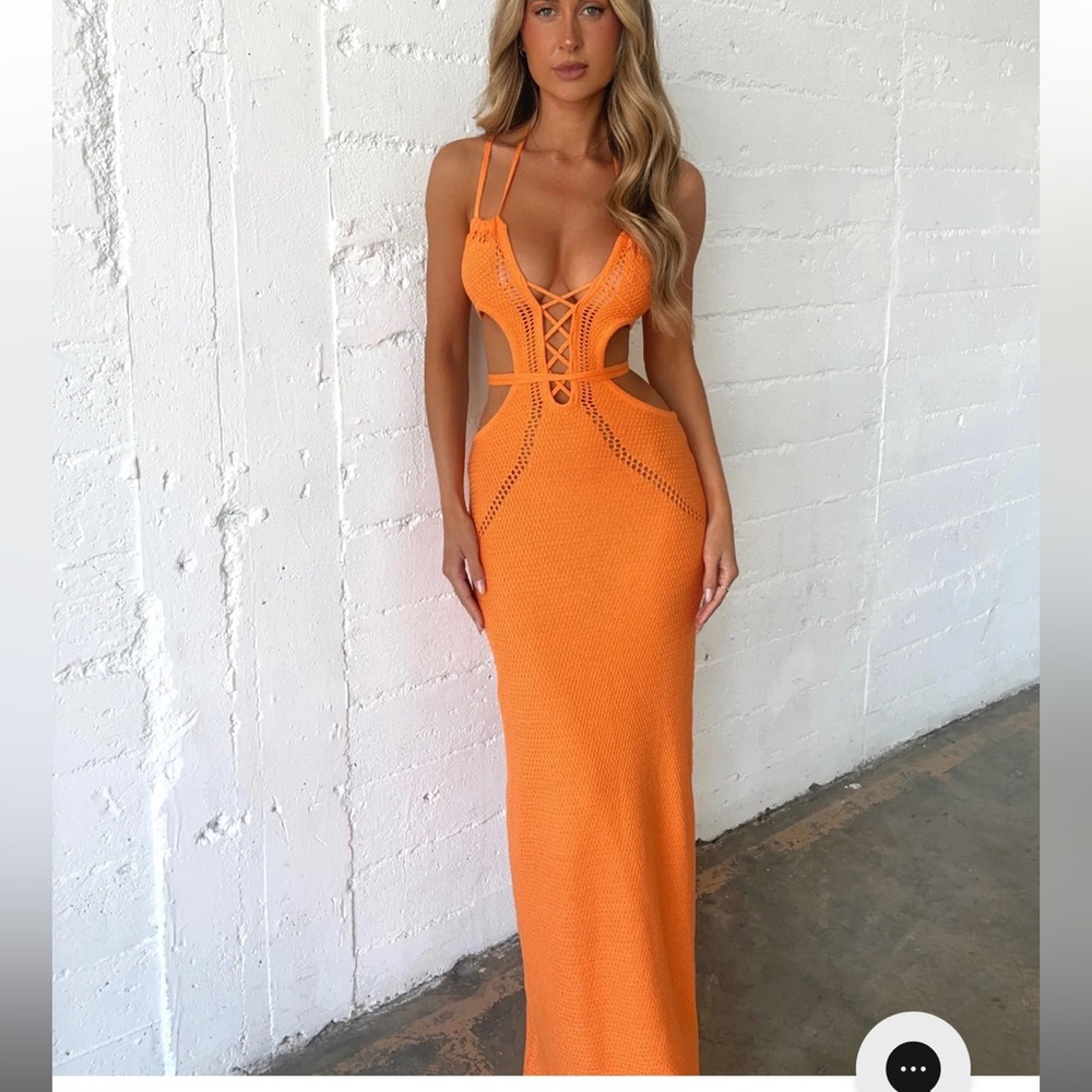 Outcast clothing orange maxi dress